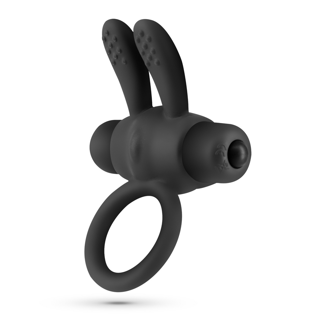 Crushious Pluto - Cockring met Vibrerende Bullet - Zwart (7403254158962)