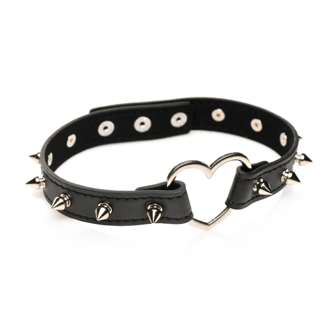 Xr brands Spiked Heart Choker - Zwart (848518056337)