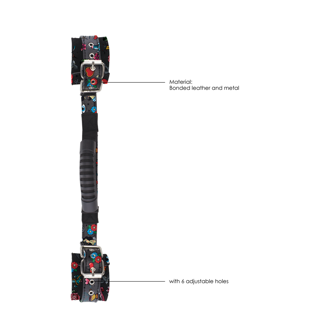 Ouch! by shots Geprinte Handboeien met Handvat (8714273491671)