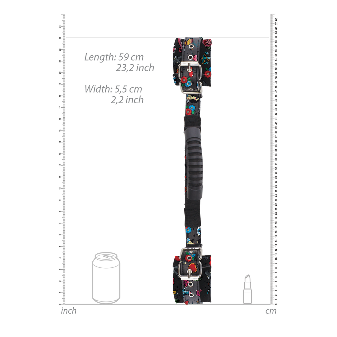 Ouch! by shots Geprinte Handboeien met Handvat (8714273491671)