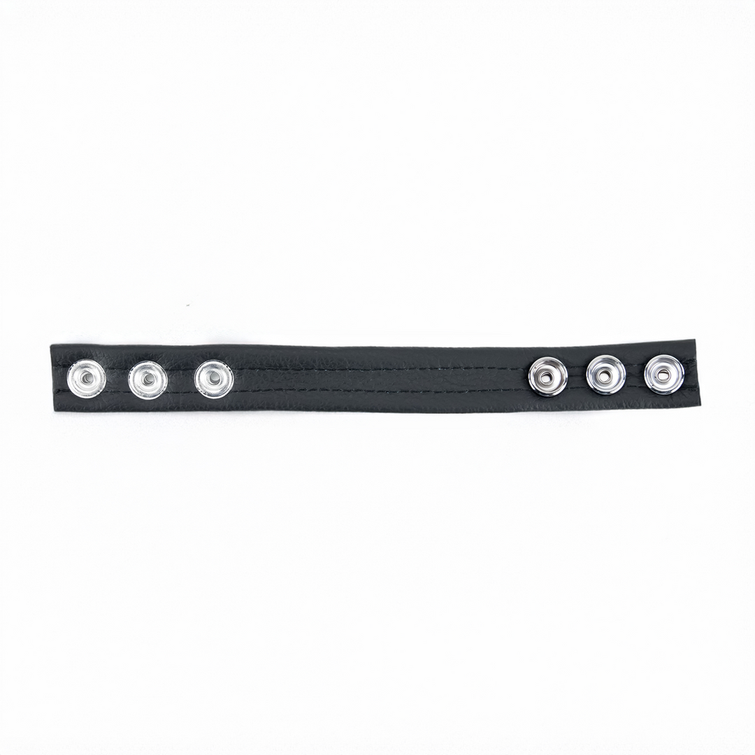 Red leather Verstelbare Leren Cockring - Zwart (3662811230655)