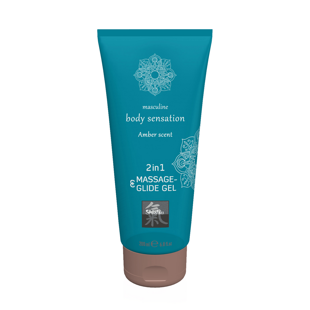 Hot 2 in 1 Massage en Glide Gel - Amber - 7 fl oz / 200 ml (4042342005011)