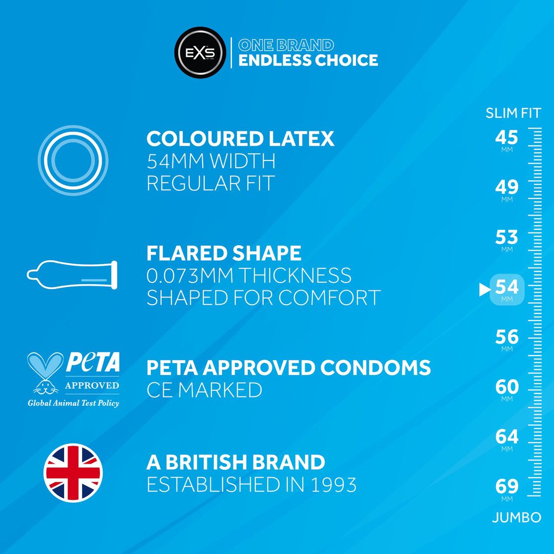 EXS Black Latex - Condooms - 48 Stuks (5027701009496)