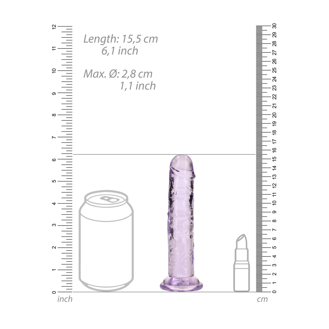 Realrock by shots Rechtdoor Realistische Dildo met Zuignap - 6'' / 14,5 (8714273524201)