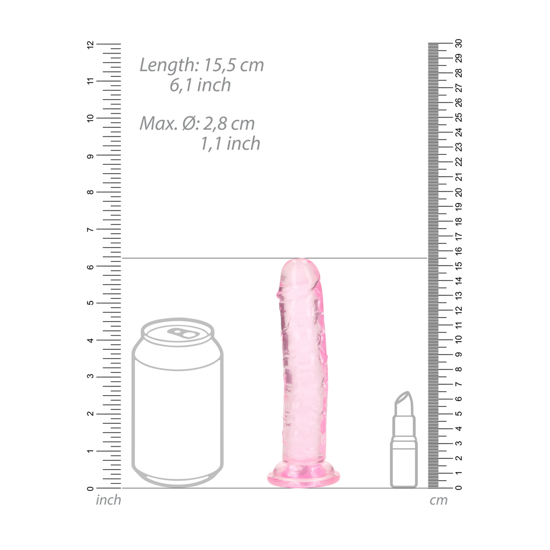 Realrock by shots Rechtdoor Realistische Dildo met Zuignap - 6'' / 14,5 (8714273070326)
