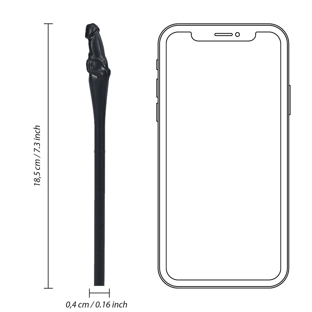 S-line by shots Groom Straws - Zwart (8714273044068)