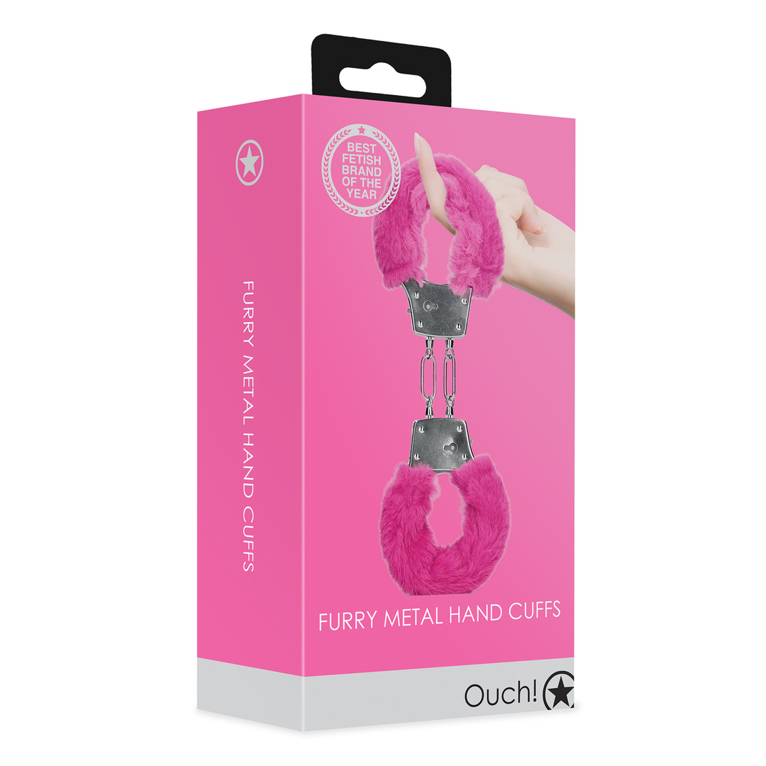 Ouch! by shots Pluche Metalen Handboeien - Roze (8714273047885)