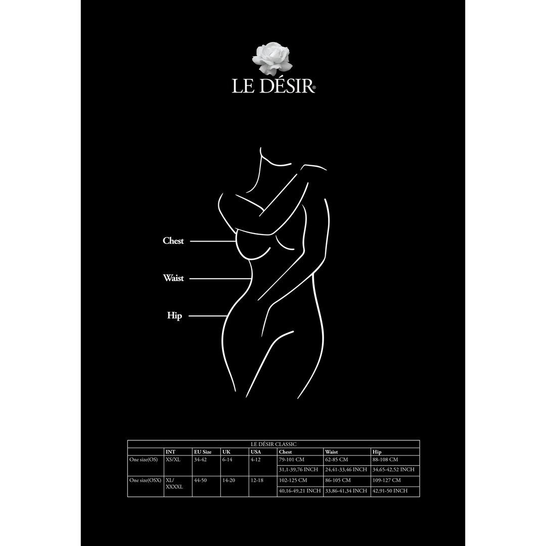 Le désir by shots Visnet en Kant Kousenband Kousen - Één maat (7423522455494)