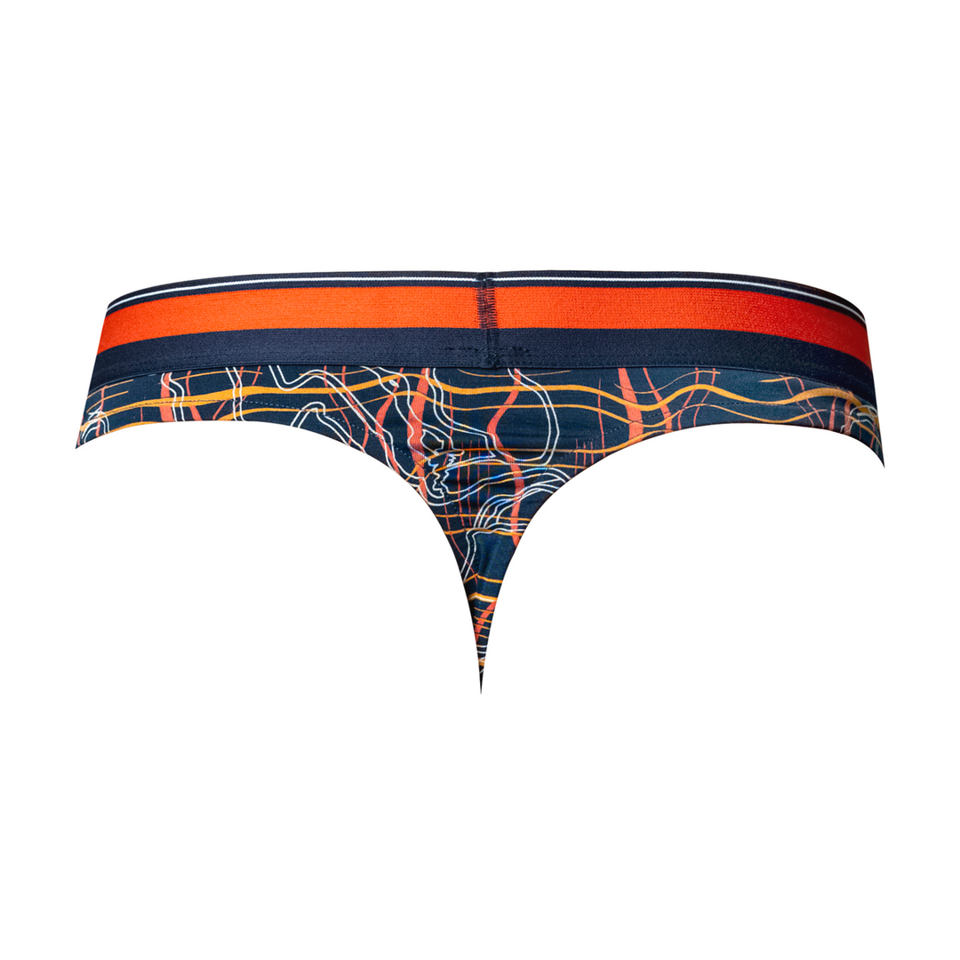 Male power Tanga - L/XL - Marine Marmer (845830094832)