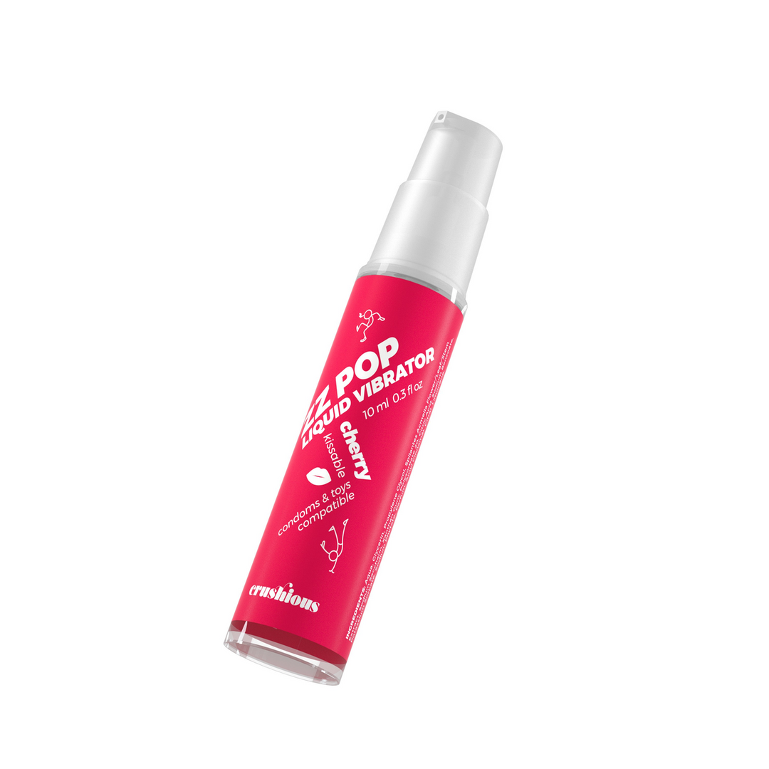 Crushious ZZ Pop - Kusbare Vloeibare Vibrator - Kers - 0,3 fl oz / 10 ml (7403254156944)