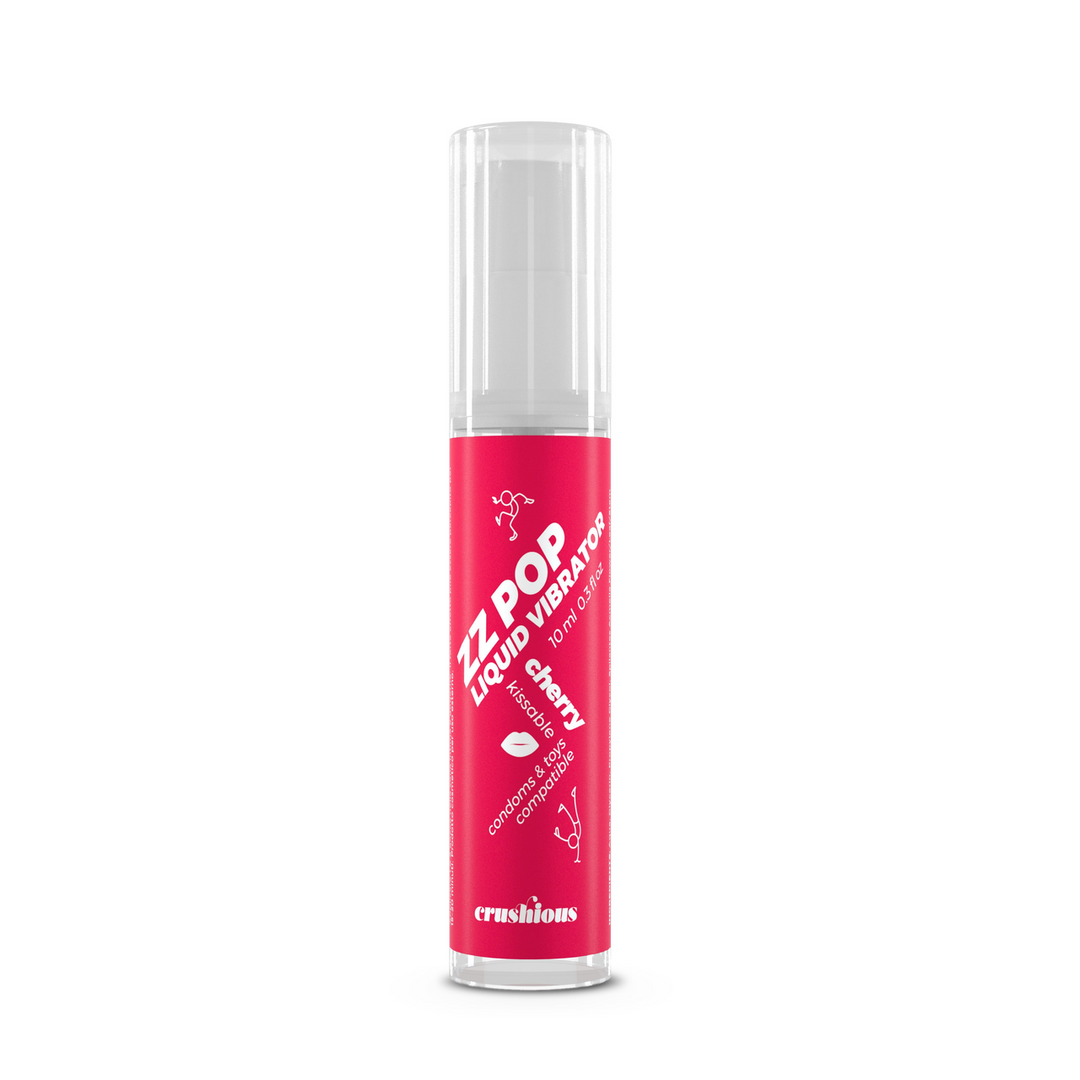 Crushious ZZ Pop - Kusbare Vloeibare Vibrator - Kers - 0,3 fl oz / 10 ml (7403254156944)
