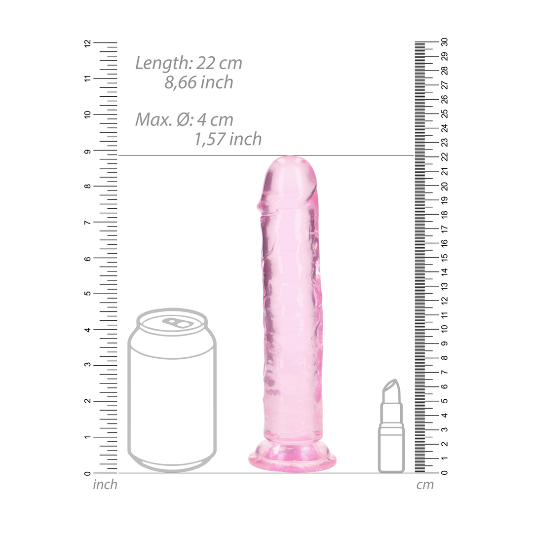 Realrock by shots Rechtdoor Realistisch Dildo met Zuignap - 20 cm / 8'' (8714273524836)