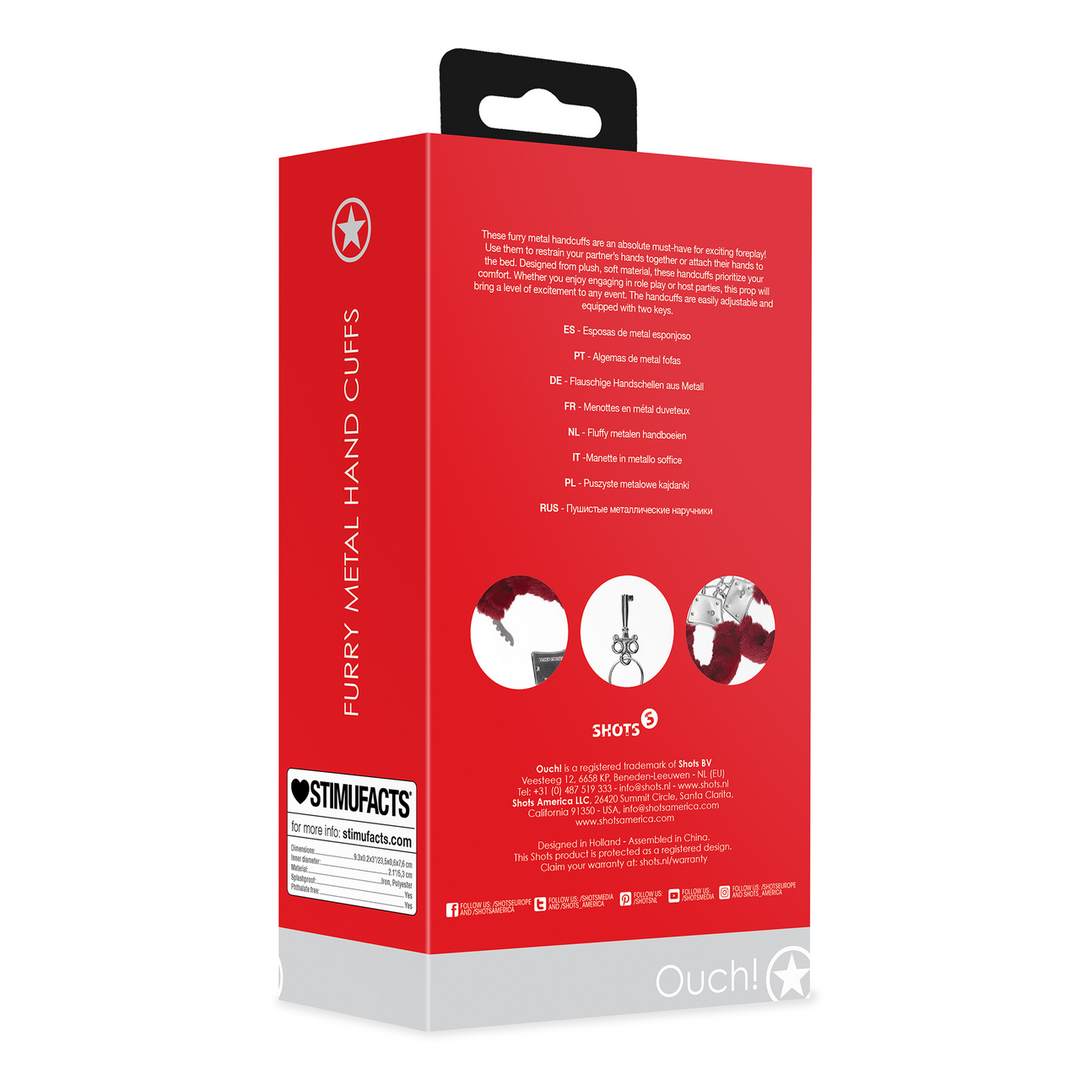 Ouch! by shots Fluffy metalen handboeien (8714273047892)