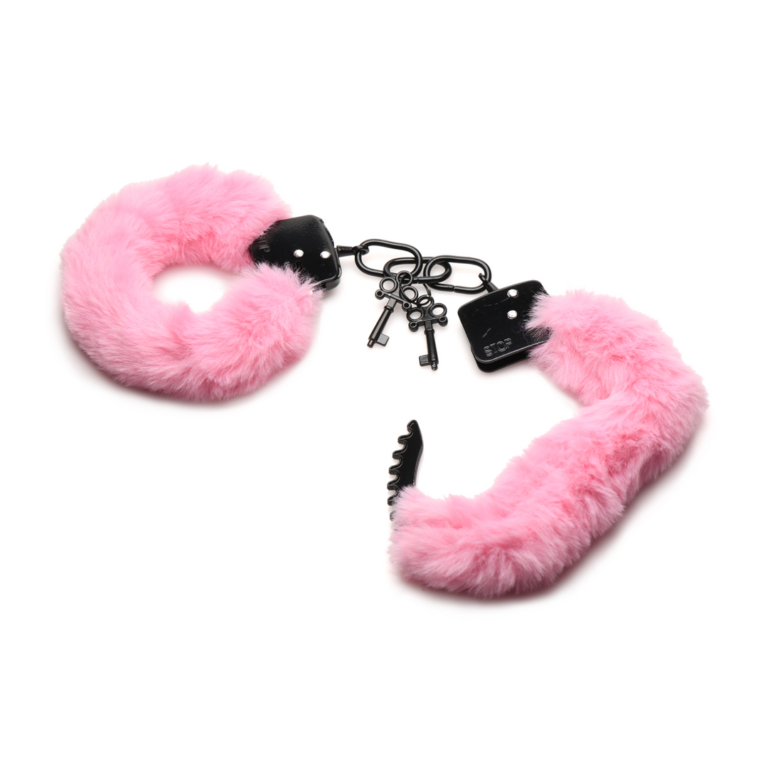 Xr brands Cuffed in Fur - Furry Handcuffs - Roze (848518052186)