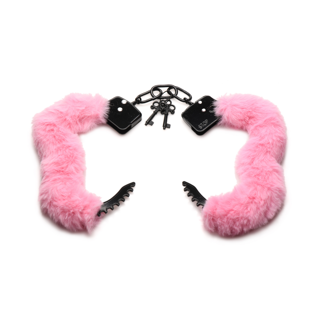 Xr brands Cuffed in Fur - Furry Handcuffs - Roze (848518052186)