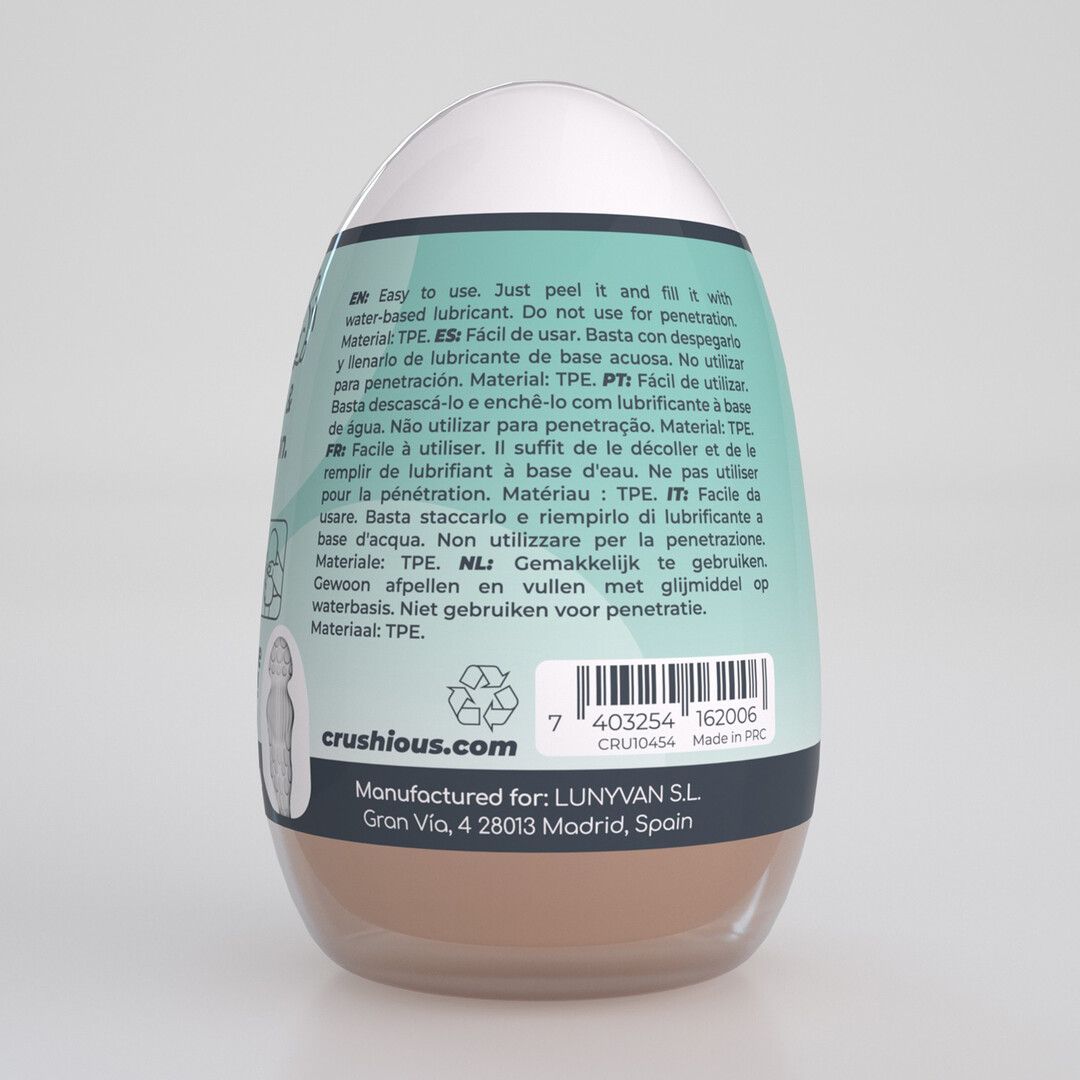 Crushious Ezy Egg - Masturbator Ei - De Beginner - Turquoise (7403254162006)
