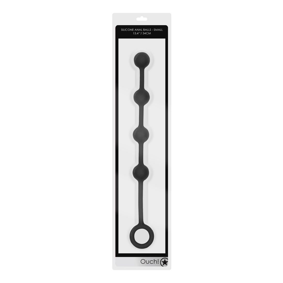 Ouch! by shots Siliconen Anale Ballen - Klein - Zwart (8714273048134)