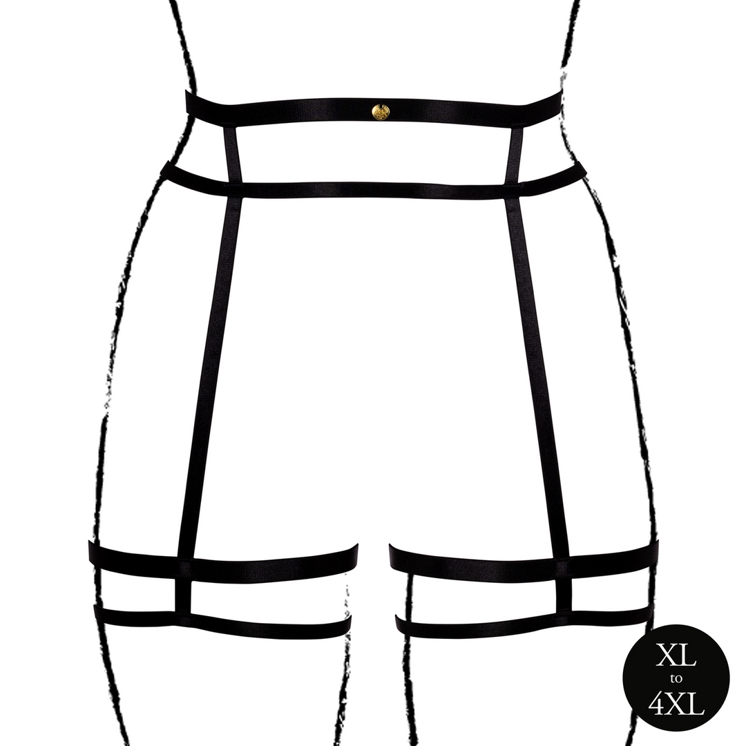 Le désir by shots Jarretelgordel met dubbele bandjes en verstelbare bandjes - Zwart (8714273043672)