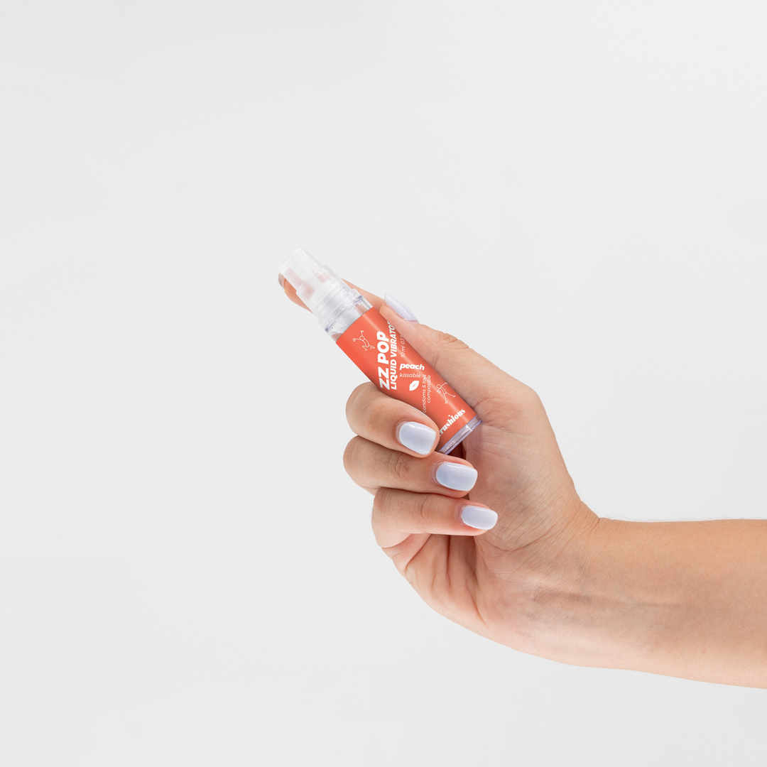 Crushious ZZ Pop - Kussbare Vloeibare Vibrator - Perzik - 0,3 fl oz / 10 ml (7403254156975)