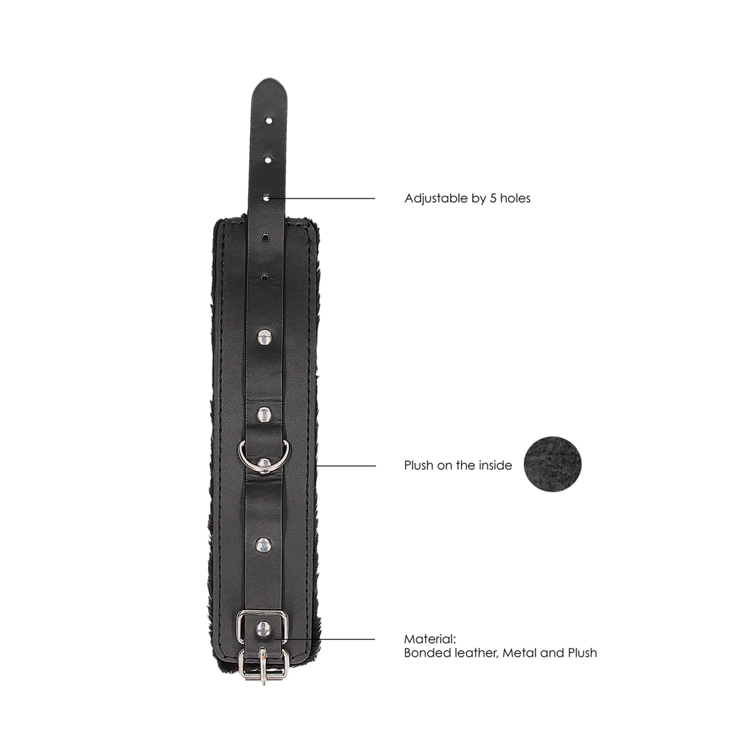 Ouch! by shots Pluche Gelijmde Leren Handboeien (7423522574539)