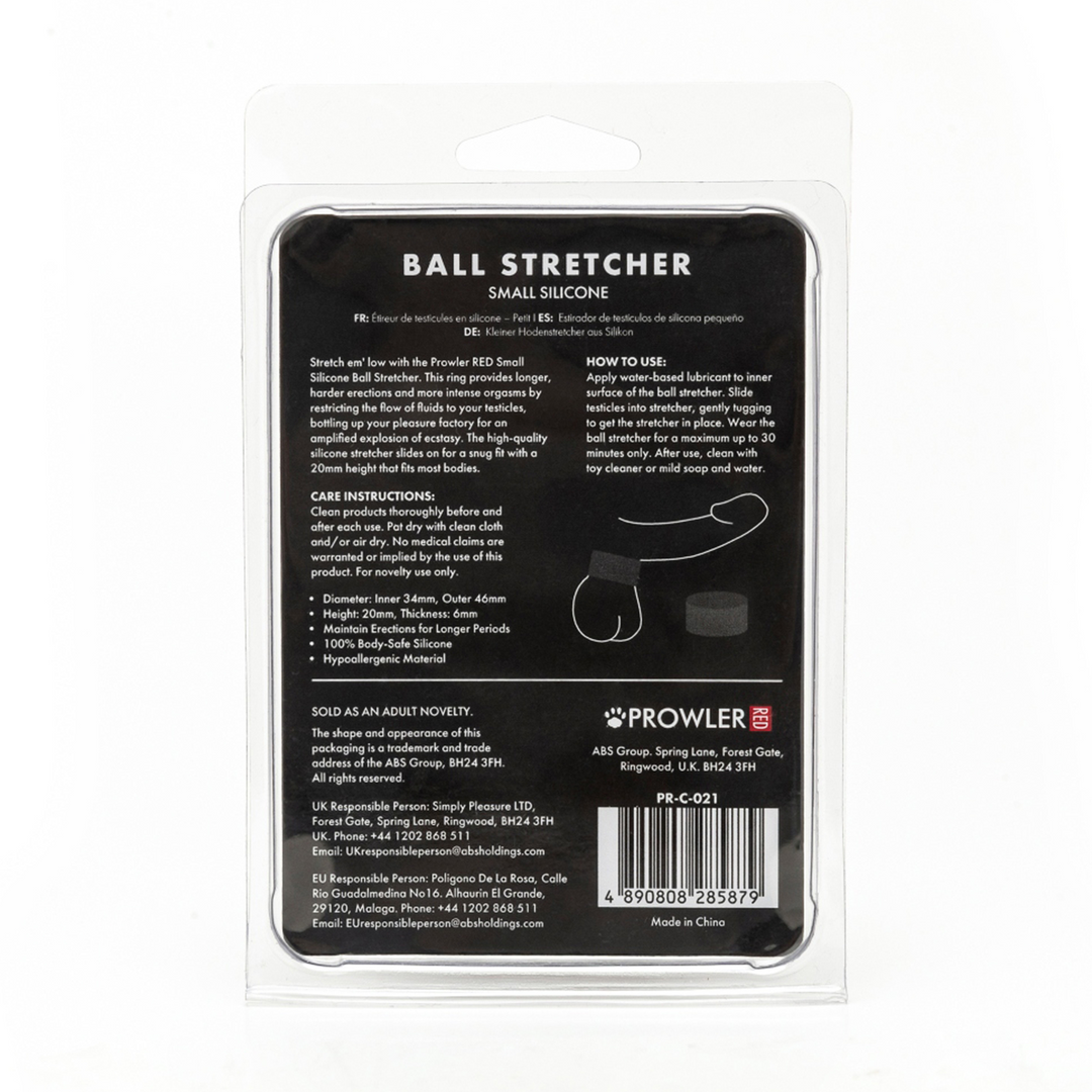 Prowler red Silicone Ball Stretcher - Klein - Zwart (4890808285879)