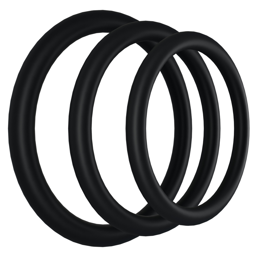 Doc johnson Tri-Pack Rubber Gasket - Cockring Set (6768903845800)