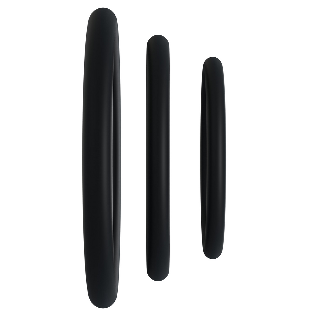 Doc johnson Tri-Pack Rubber Gasket - Cockring Set (6768903845800)