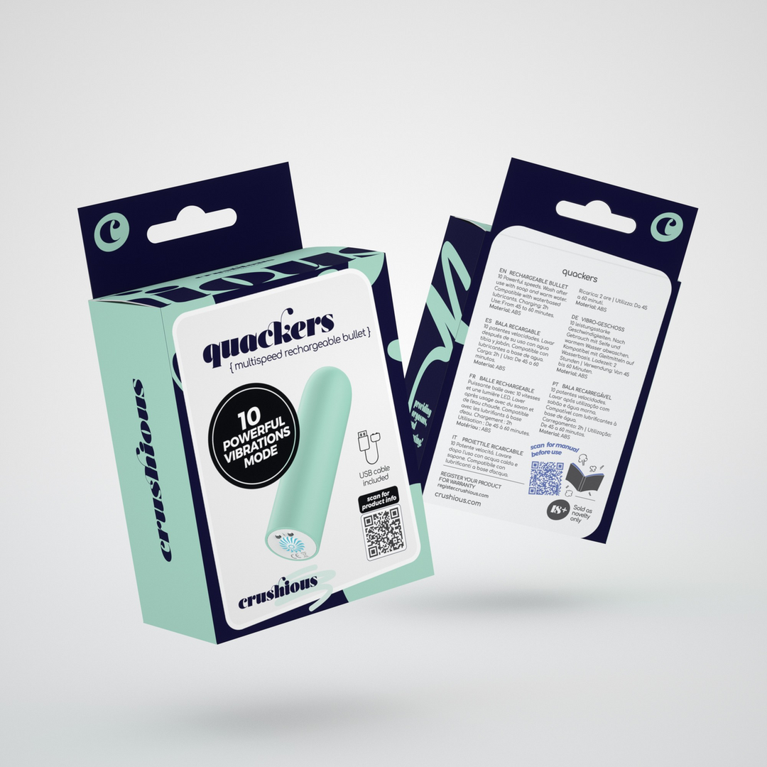 Crushious Quackers - USB Oplaadbare Vibrerende Bullet - Muntgroen (7403254156548)