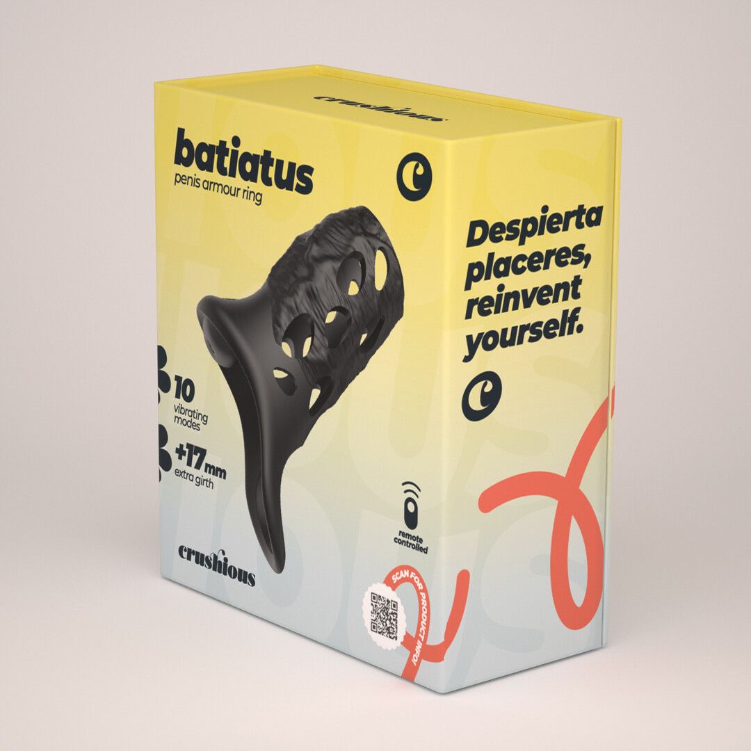 Crushious Batiatus - Vibrating Penis Armour Ring - Black (7403254162051)