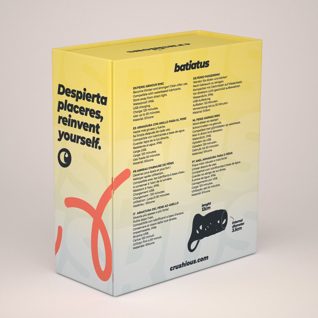 Crushious Batiatus - Vibrating Penis Armour Ring - Black (7403254162051)