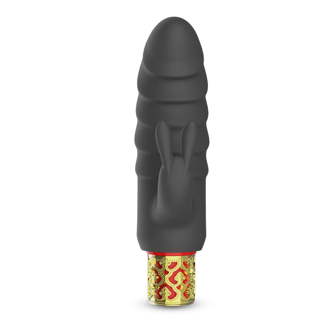 Crushious Romanov - Classic Vibrator with Removable Silicone Sleeve - Black/Golden (7403254162082)