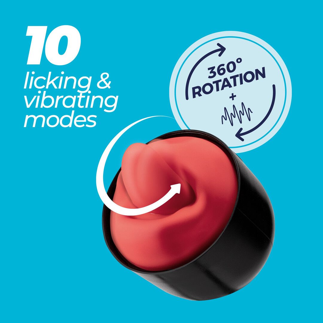 Crushious Slurpy - 2 in 1 Detachable Licking and Vibrating Masturbator - Transparent (7403254162075)