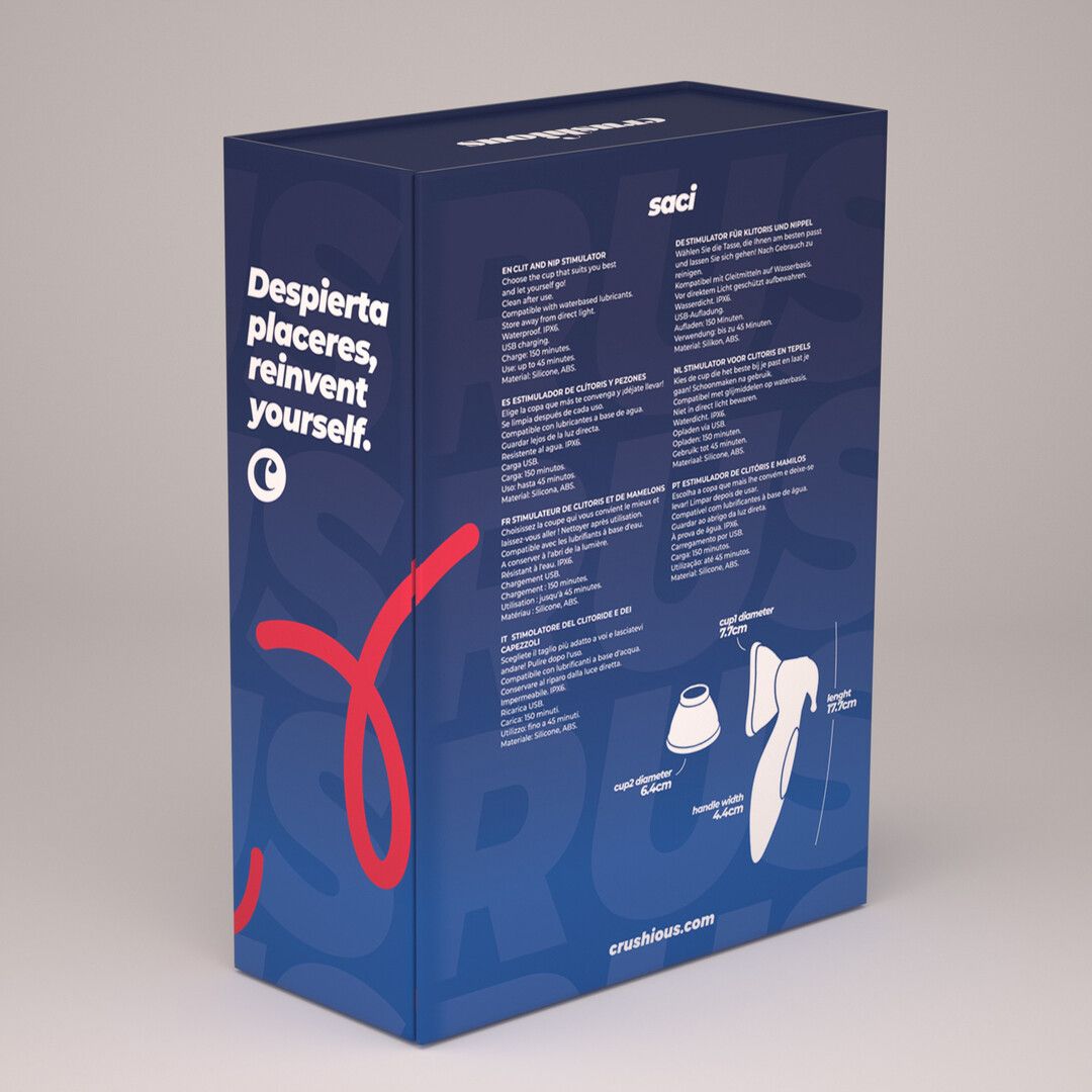 Crushious Saci - Clitoral and Nipple Stimulator with Suction - Red (7403254162099)