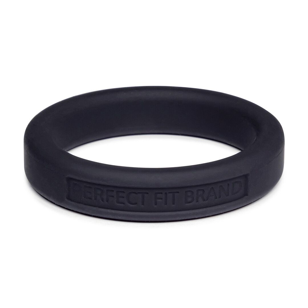 Perfectfitbrand Silicone Hefty Ring Classic - Cockring - 1,75 / 4,4 cm - Zwart (628430541384)