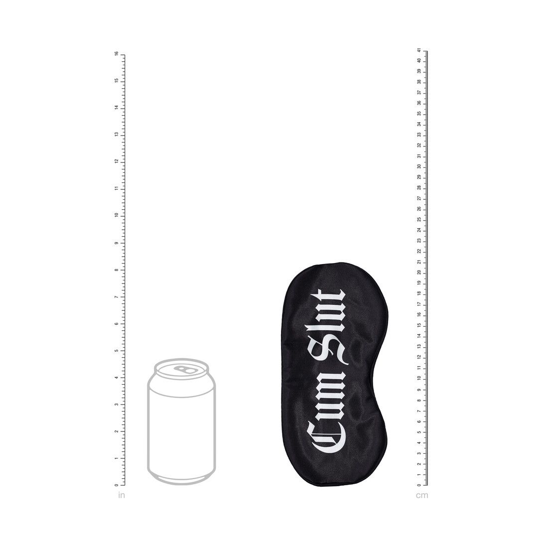 Ouch! by shots Cum Slut - Gedrukt Satijnen Masker - Zwart (8714273028457)