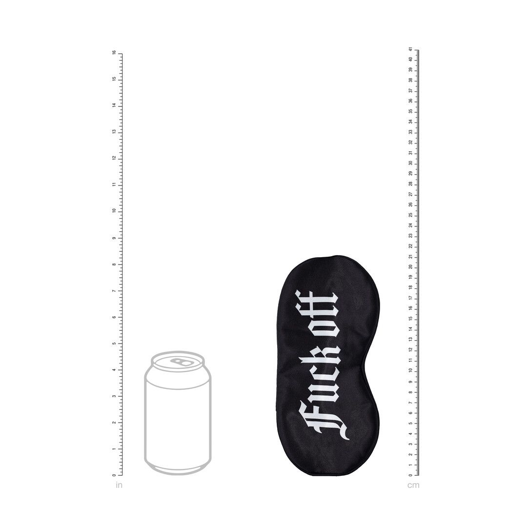 Ouch! by shots Fuck Off - Geprinte Satijnen Masker - Zwart (8714273028464)