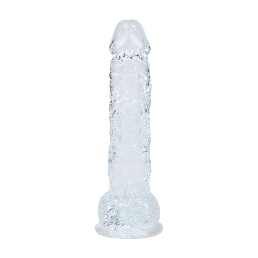 Realrock by shots Realistische Dildo met Ballen - 5 / 12,7 cm - Transparant (8714273061522)