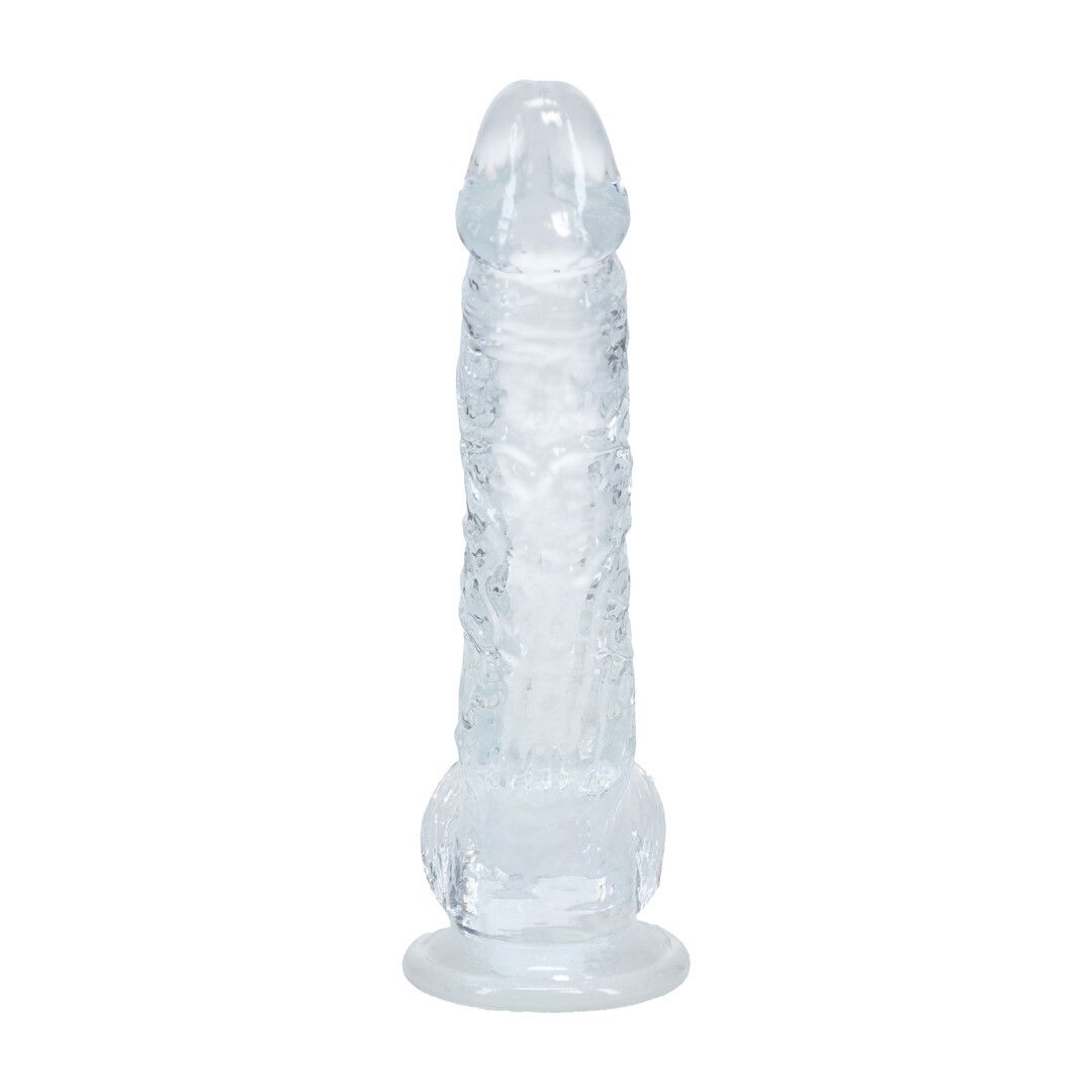 Realrock by shots Realistische Dildo met Ballen - 5 / 12,7 cm - Transparant (8714273061522)
