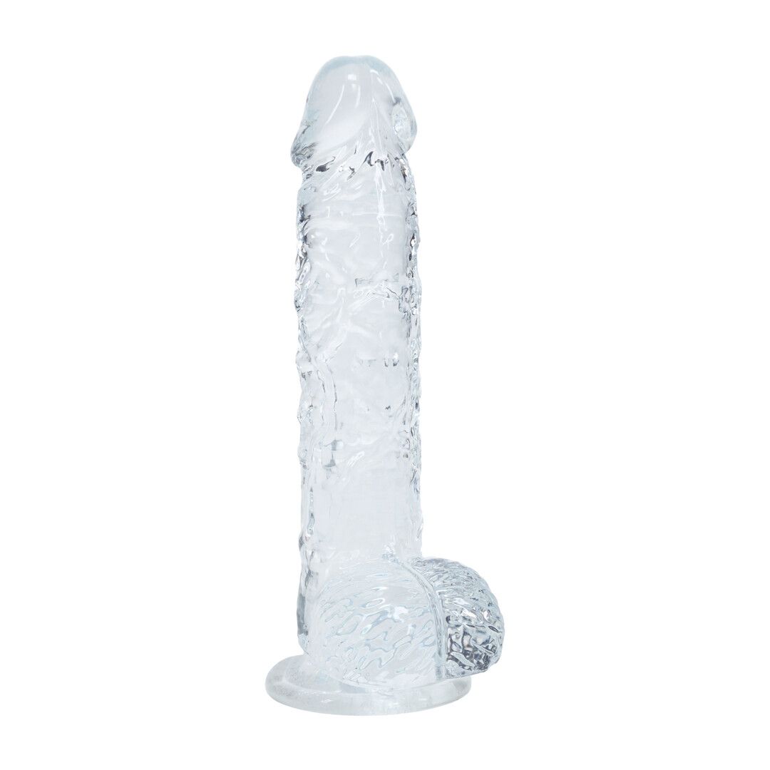 Realrock by shots Realistische Dildo met Ballen - 5 / 12,7 cm - Transparant (8714273061522)