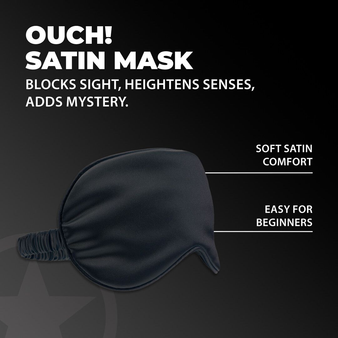 Ouch! by shots Satin Mask - Zwart (8714273028136)