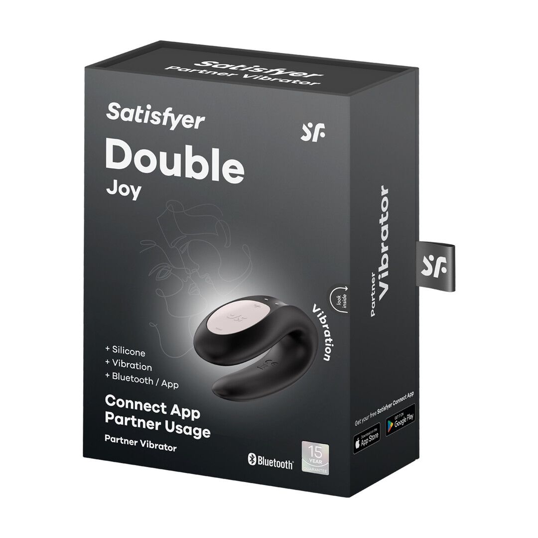 Satisfyer Double Joy - Partner Vibrator - Zwart (4061504002392)