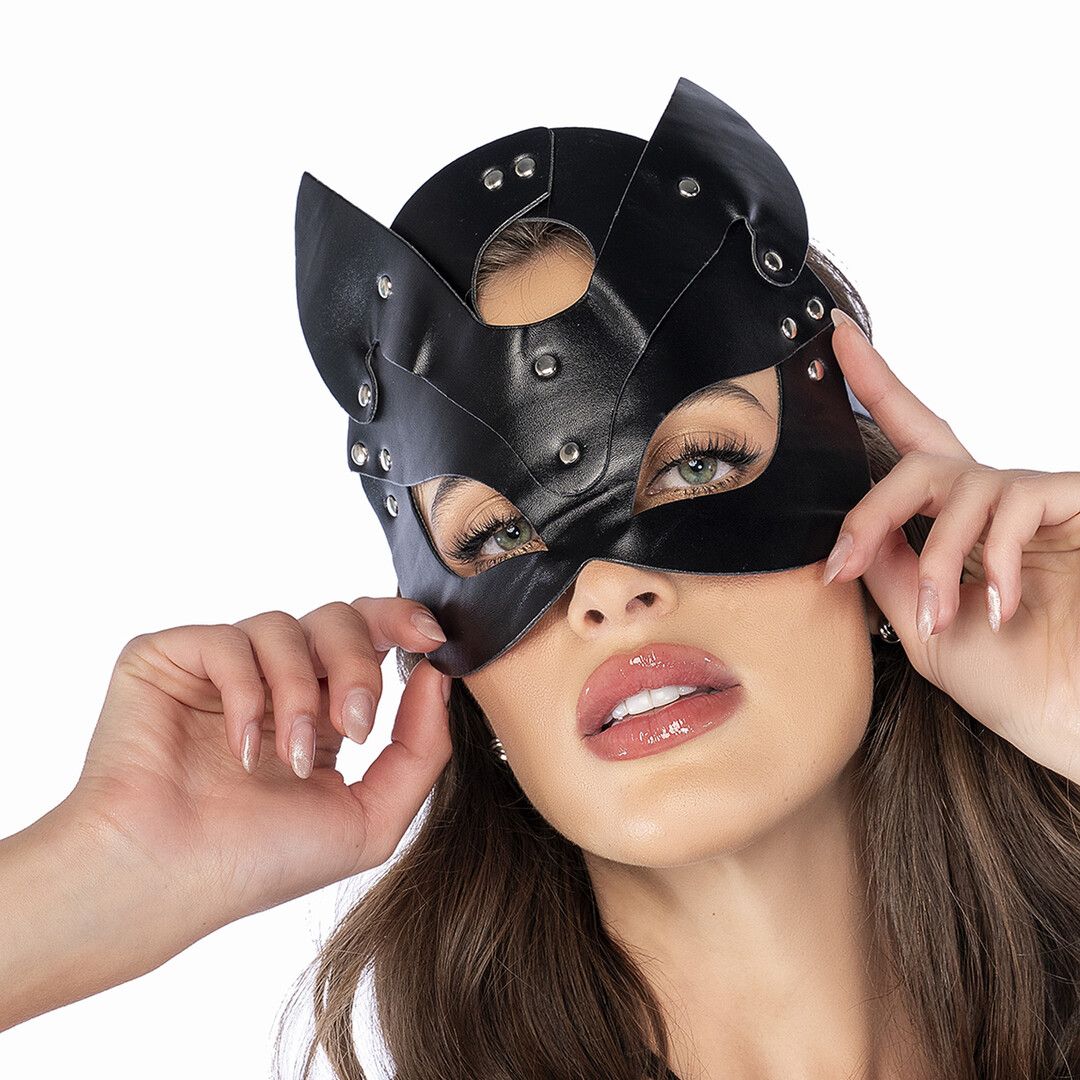 Mapalé Synthetisch Leren Oogmasker - Één Maat - Zwart (190602299398)