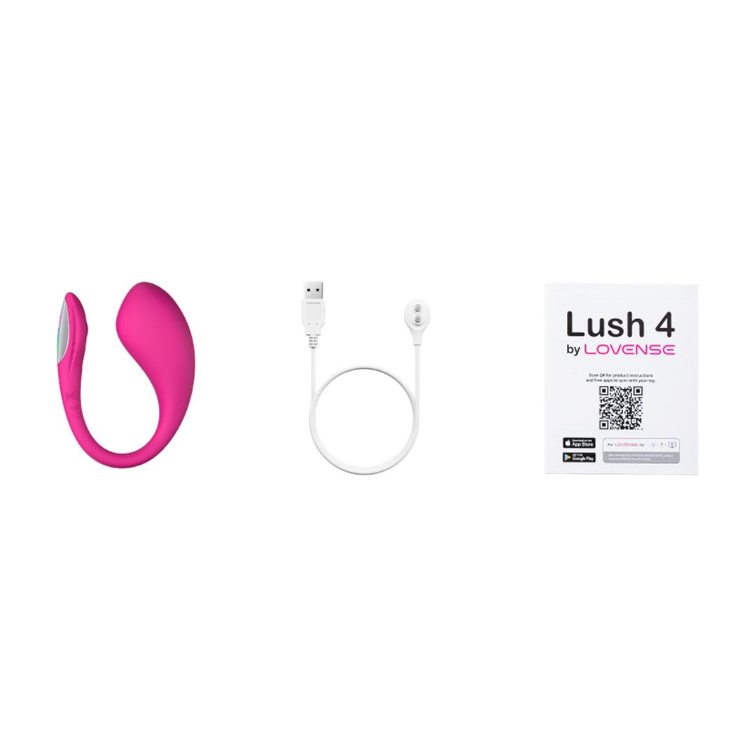 Lovense Lush 4 - Krachtige App-gestuurde Draagbare G-spot Ei Vibrator - Roze (6972677430456)