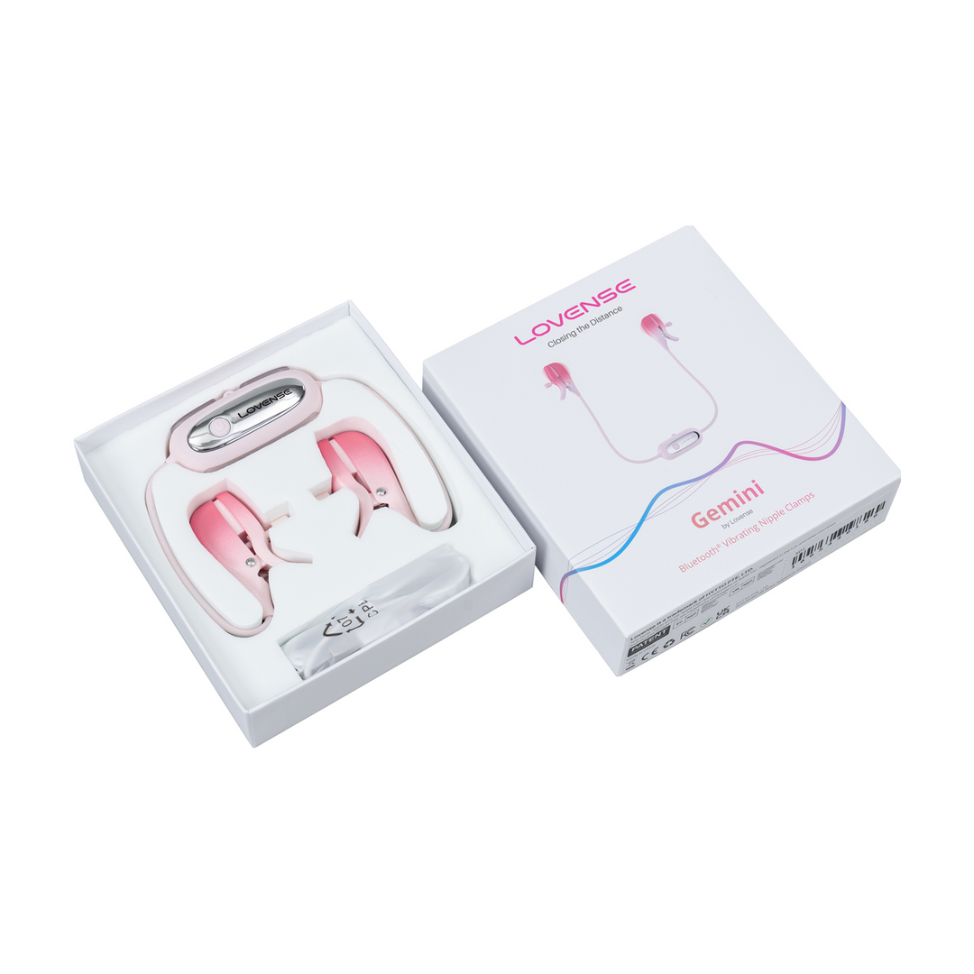 Lovense Gemini - App-gestuurde Vibrerende Tepelklemmen - Roze (6972677430098)