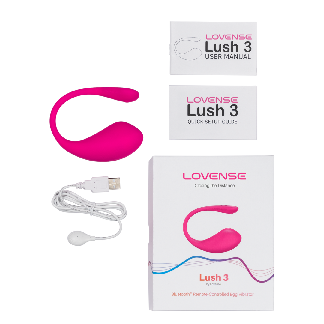 Lovense Lush 3 - Krachtige App-gestuurde Draagbare G-spot Ei Vibrator - Roze (728360599728)