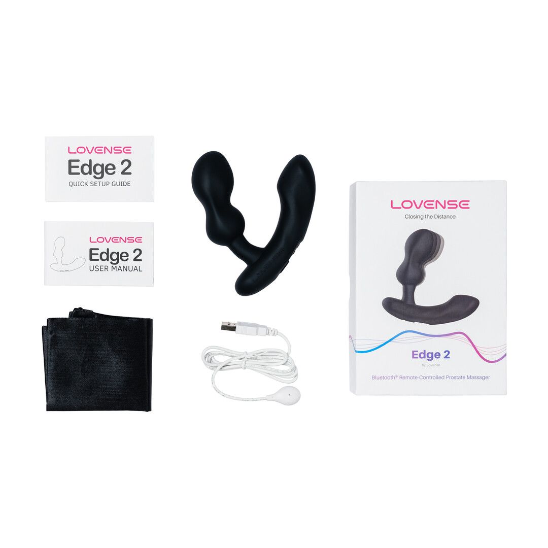 Lovense Edge 2 - Verstelbare Dual-motor App-gestuurde Prostaatmassager - Zwart (728360599780)