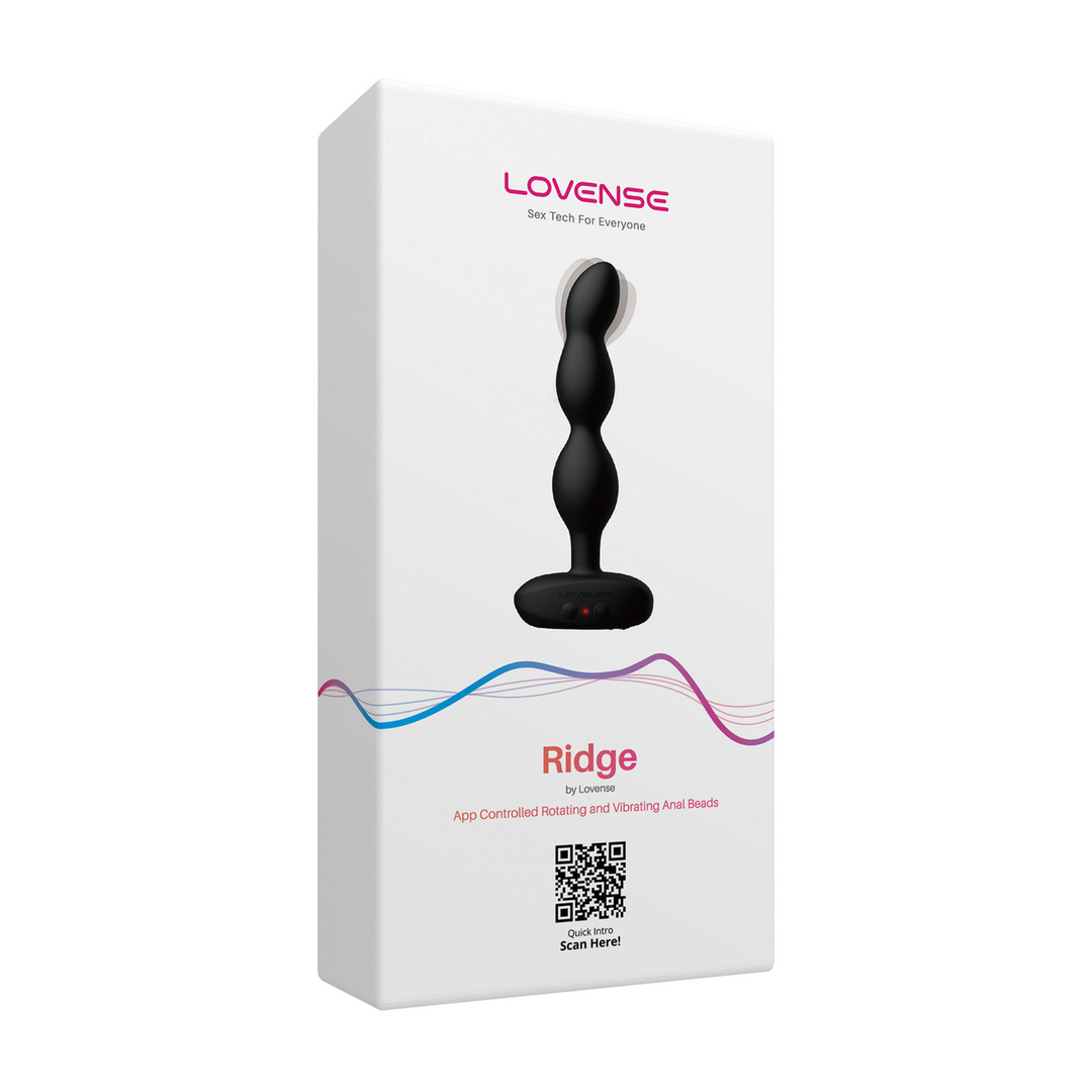 Lovense Ridge - App-bestuurde Vibrerende en Draaiende Anale Parels - Zwart (6972677430142)