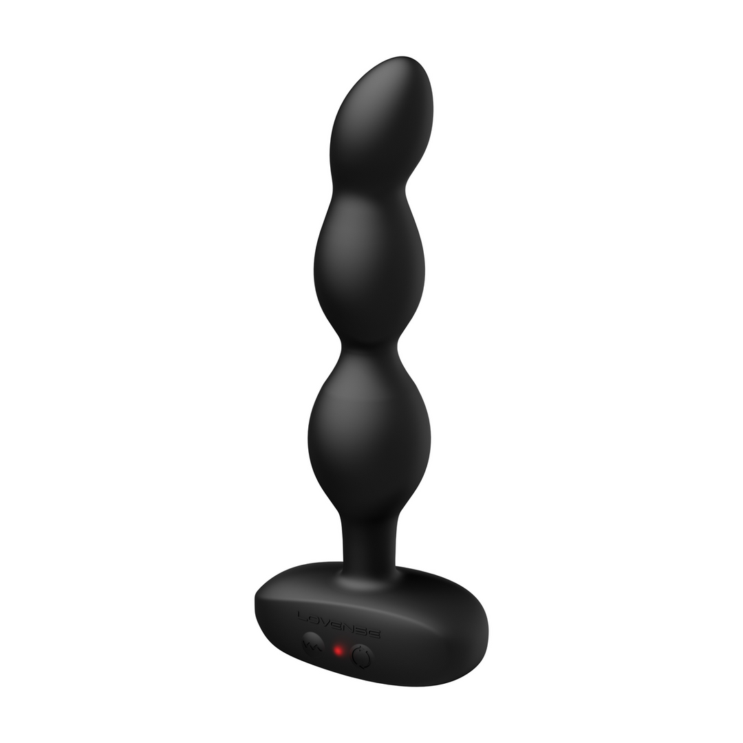 Lovense Ridge - App-bestuurde Vibrerende en Draaiende Anale Parels - Zwart (6972677430142)