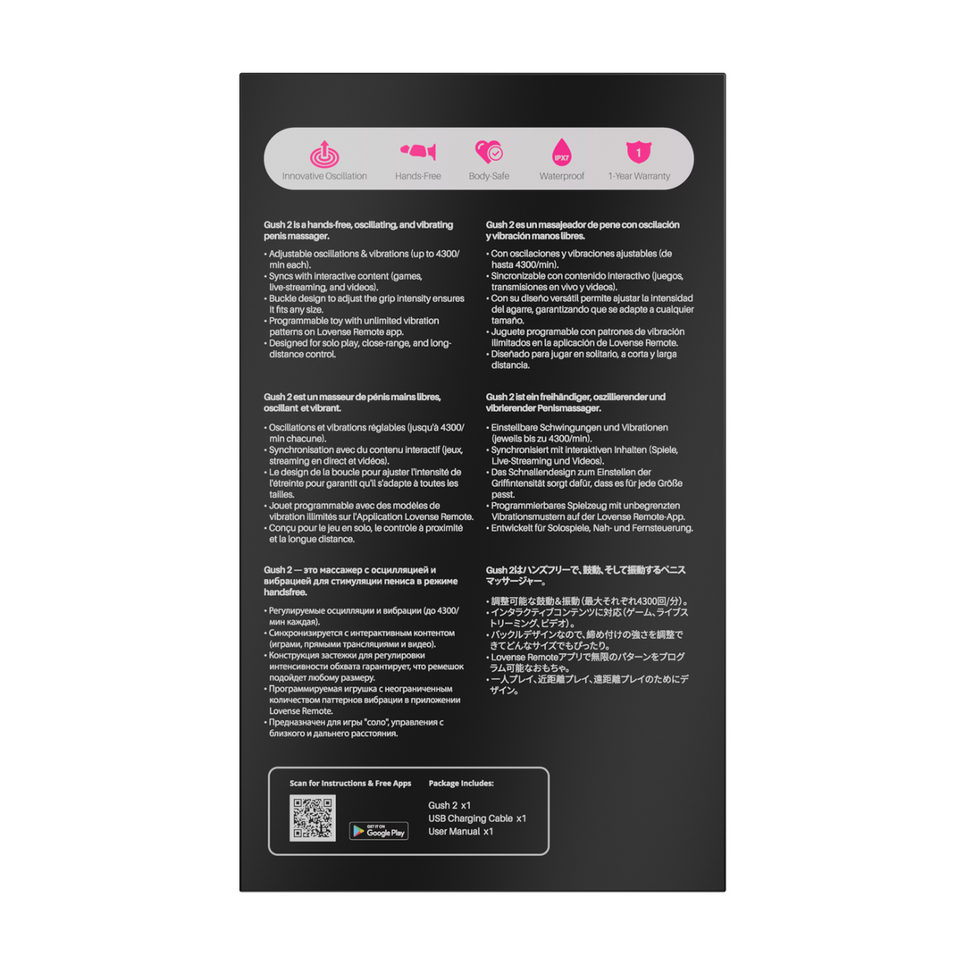 Lovense Gush 2 - Vibrerende en Oscillerende Penis Massager - Groen (6972677430494)
