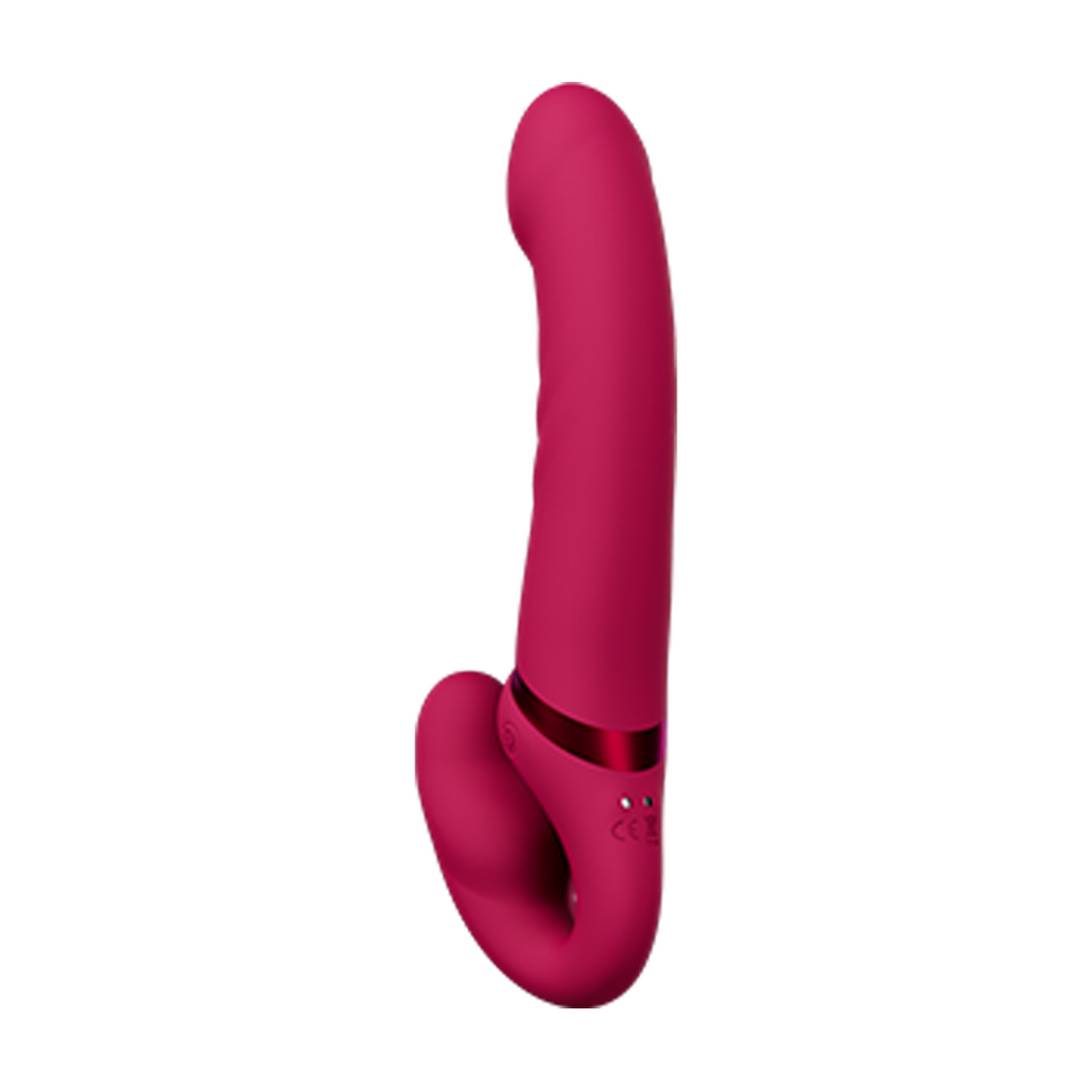 Lovense Lapis - App-gestuurde Dubbel Eind Vibrerende Strapless Strap-on - Rood (6972677430227)